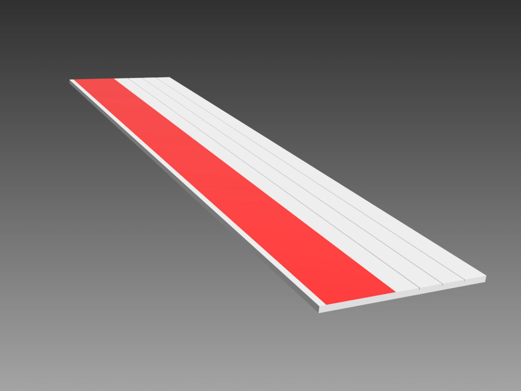 1.75" x 250' Vinyl Flat Trim Roll