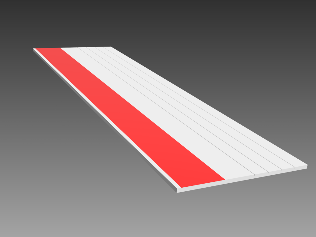 Borde plano de 2,25", vinilo, pregrabado