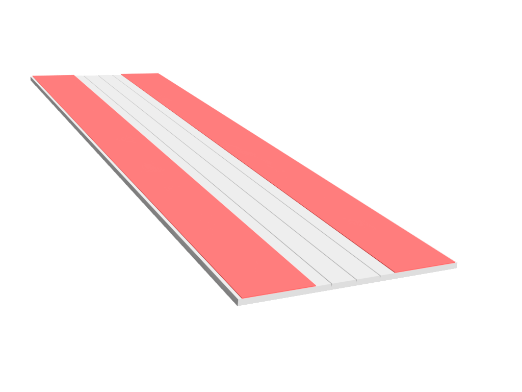 Rollo de moldura, moldura plana de vinilo de 2.25" x 250'