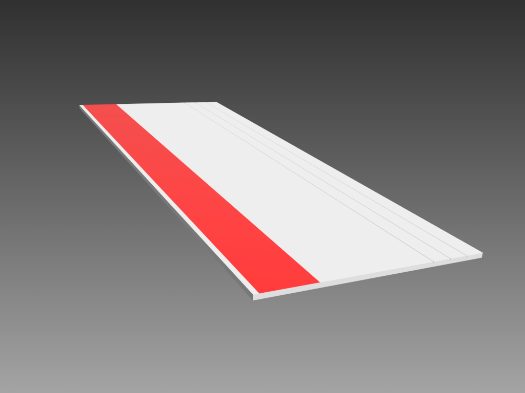 3" x 200' Vinyl Flat Trim Roll, Single Tape