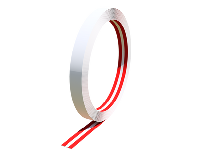 2.00" x 250' Vinyl Flat Trim Roll, Double Tape
