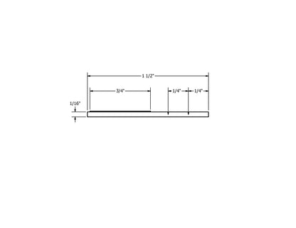 Rollo de moldura, moldura plana de vinilo de 1.50" x 250'