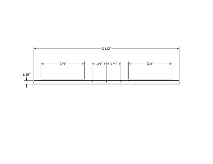 2.50" x 250' Vinyl Flat Trim Roll, Double Tape