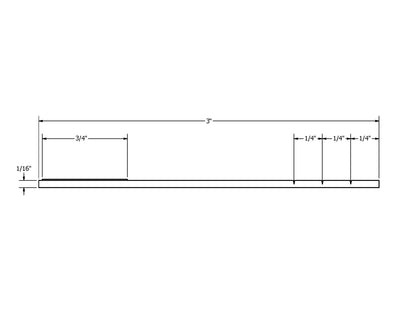 3" x 200' Vinyl Flat Trim Roll, Single Tape