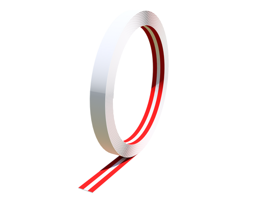 2.00" x 250' Vinyl Flat Trim Roll, Double Tape