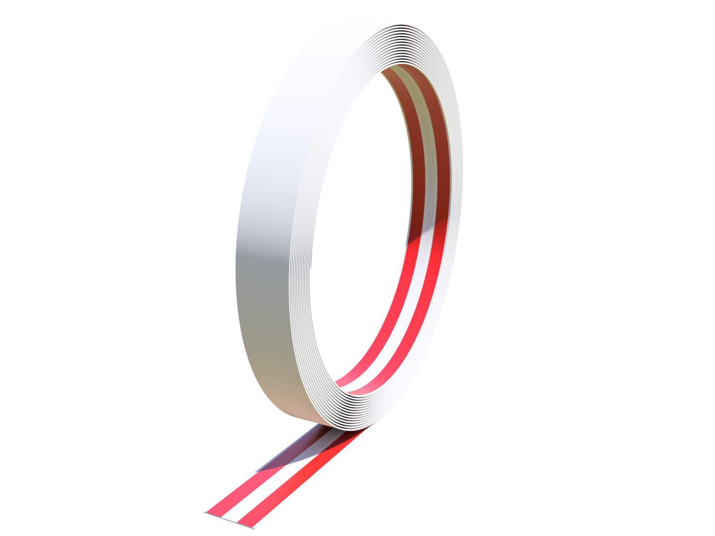 2.50" x 250' Vinyl Flat Trim Roll, Double Tape